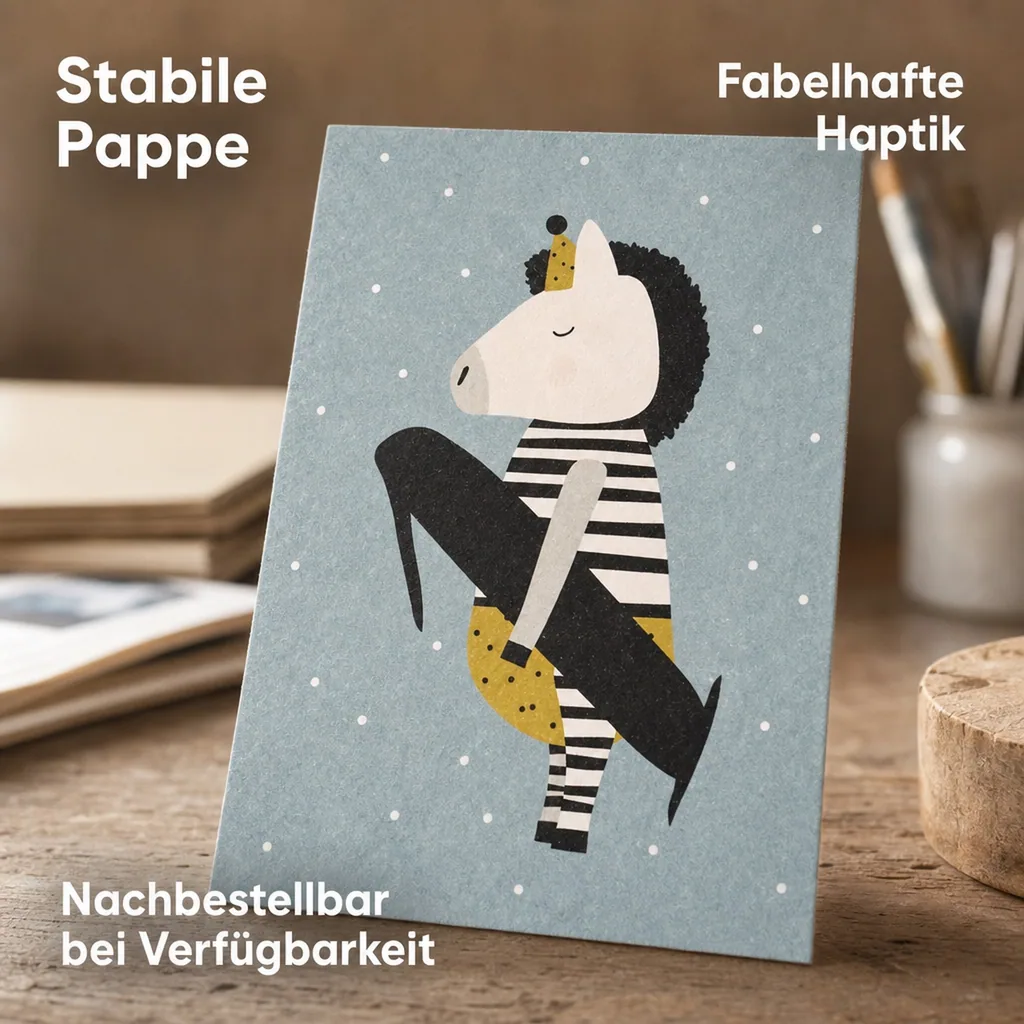 Ava & Yves Postkarte Zebra "1"