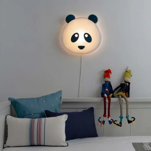 Buokids Soft Wandlampe Panda Bär blau