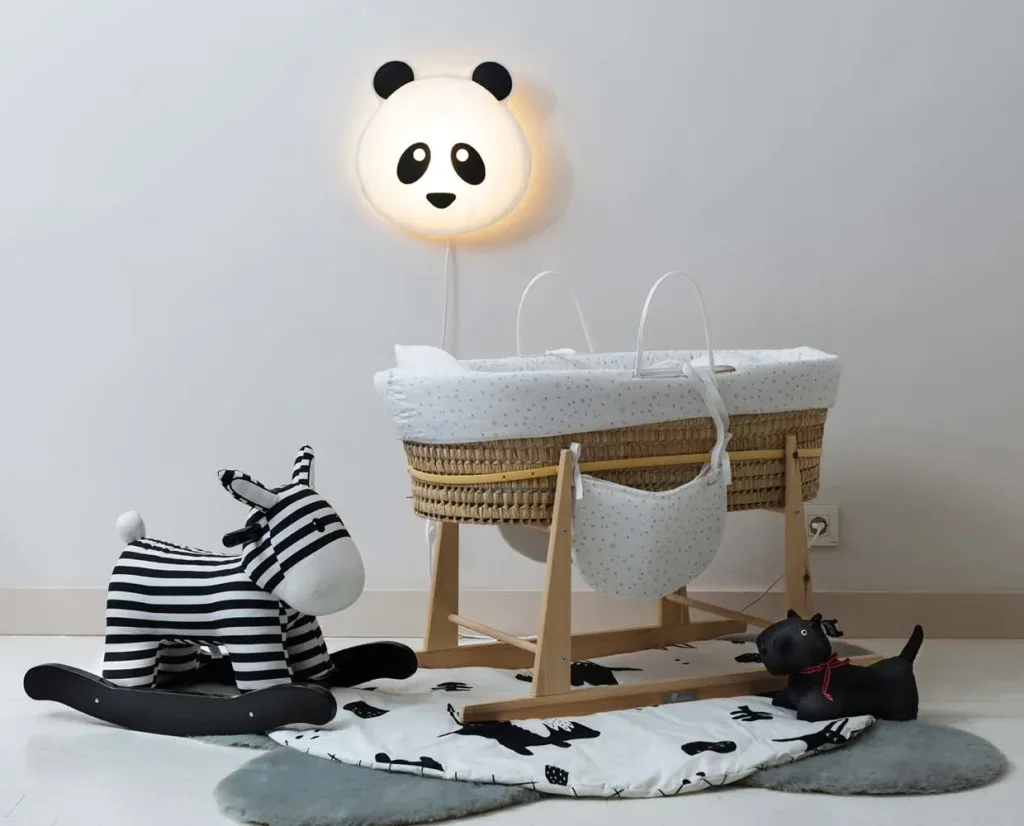 Buokids Soft Wandlampe Panda Bär blau