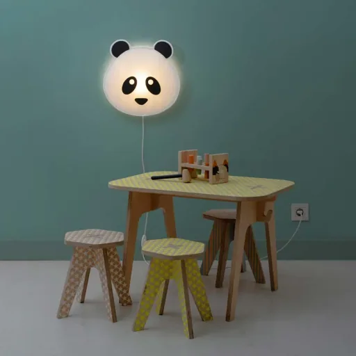 Buokids Soft Wandlampe Panda Bär blau