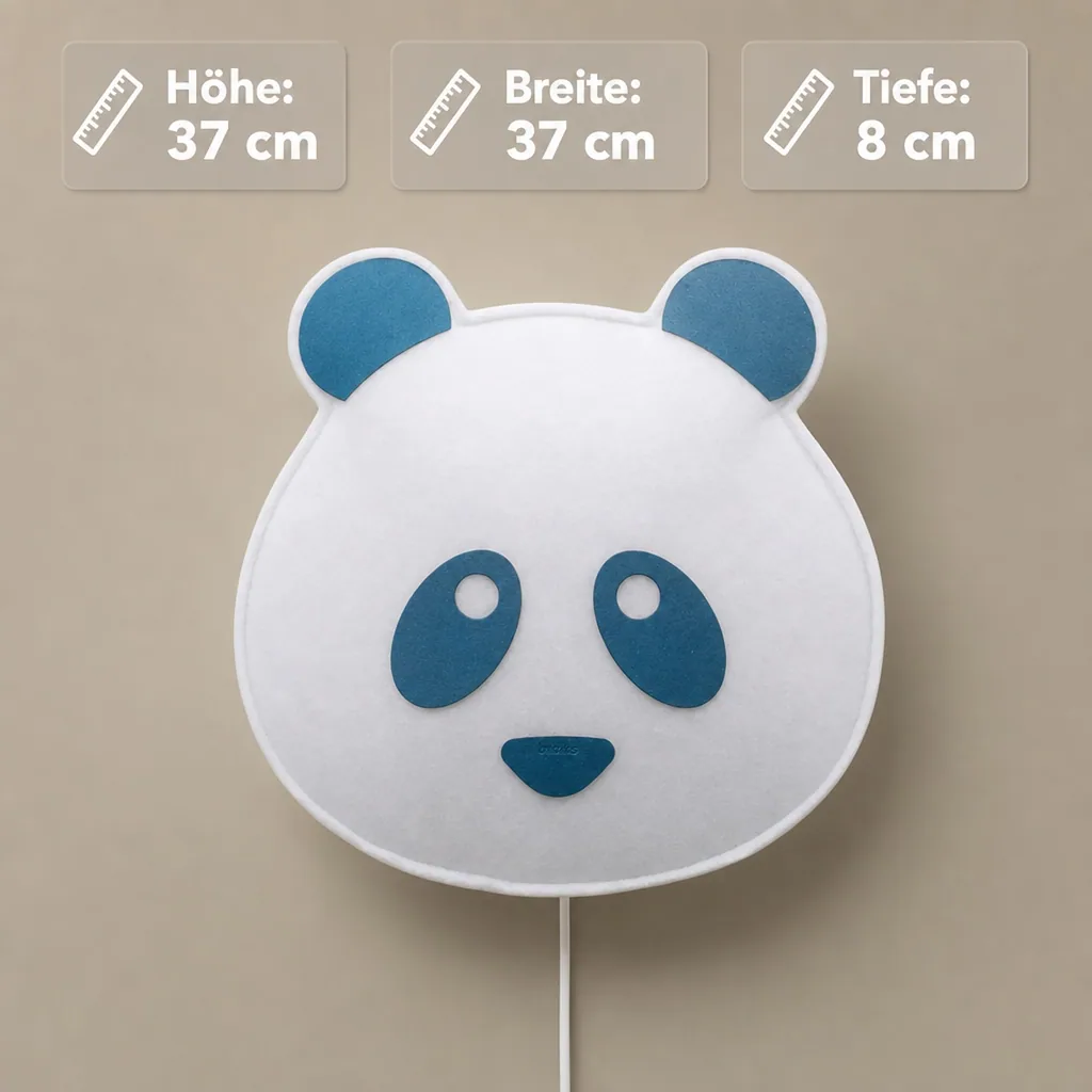 Buokids Soft Wandlampe Panda Bär blau