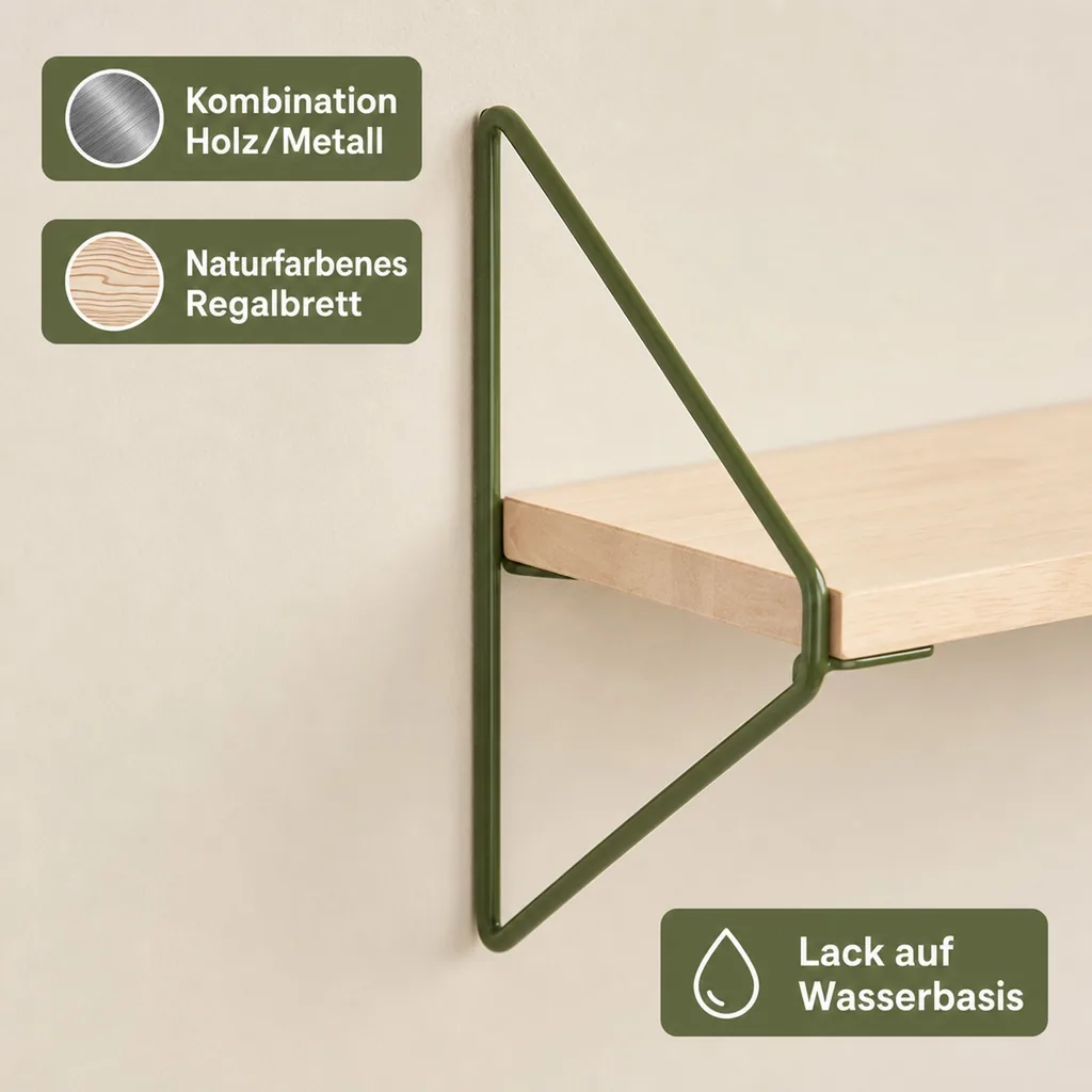 Kids Concept Wandboard Holz/Metall natur mit grün