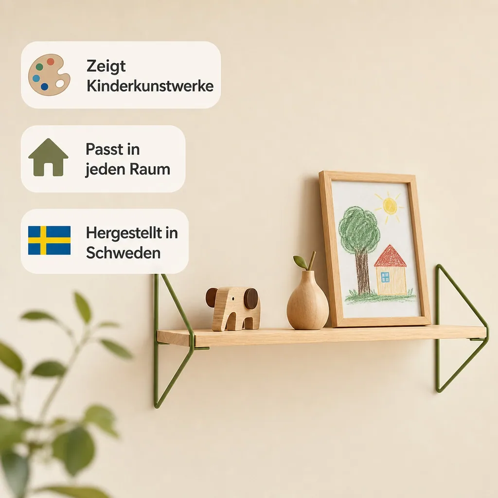 Kids Concept Wandboard Holz/Metall natur mit grün