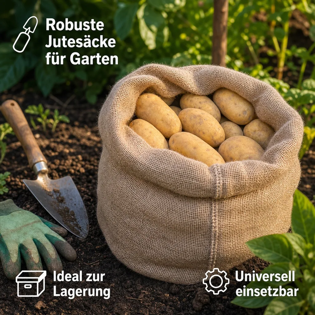 Jutesäcke 5er Pack, 60x100 cm, Gartensäcke H320 Qualität