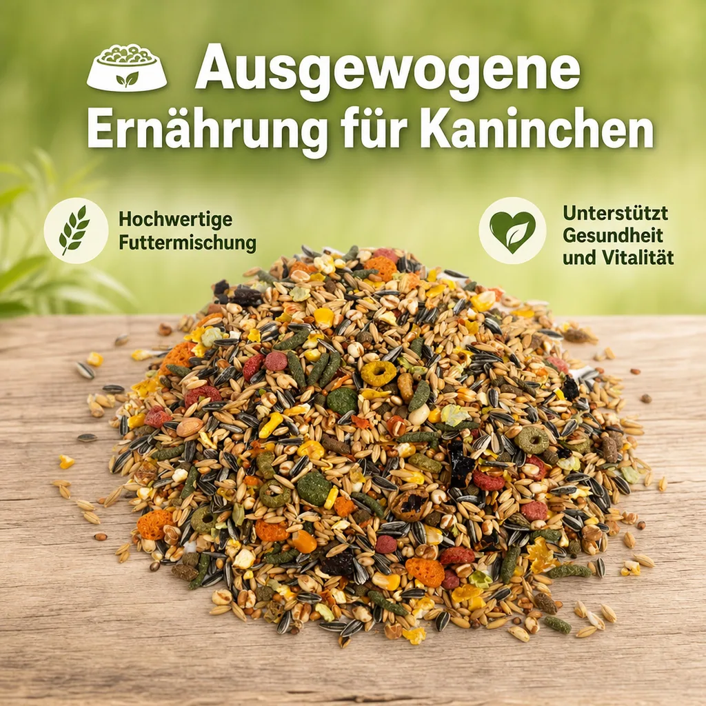 Kaninchenfutter 15kg, Nagerfutter, Kaninchenherde, hochwertiges Futter, Futtermischung
