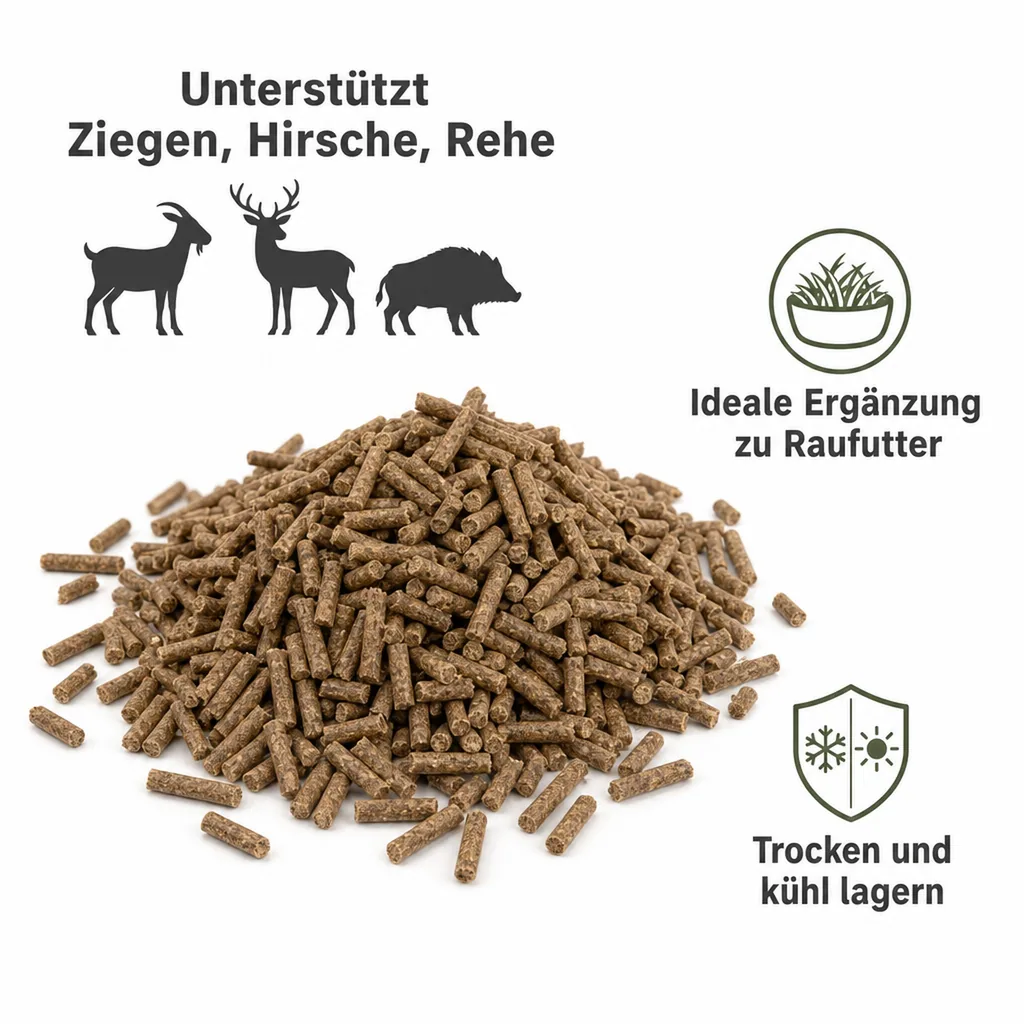 Wildtierfutter 25kg, Rehfutter, Hirschfutter, Ziegenfutter, Ergänzungsfutter