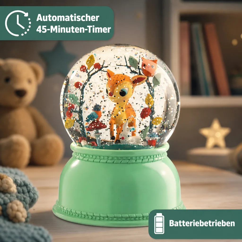 Djeco Nachtlicht Schneekugel Kleines Reh