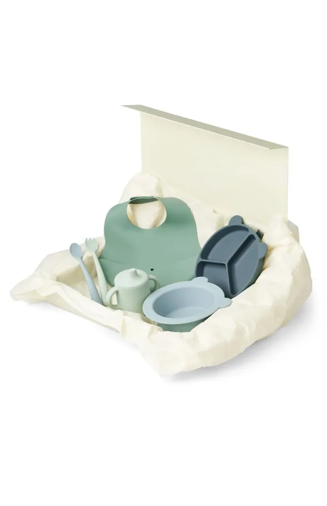 Liewood Geschenkset mahlzeiten - Stina, Multi Mix, Farbe: Dusty mint multi mix