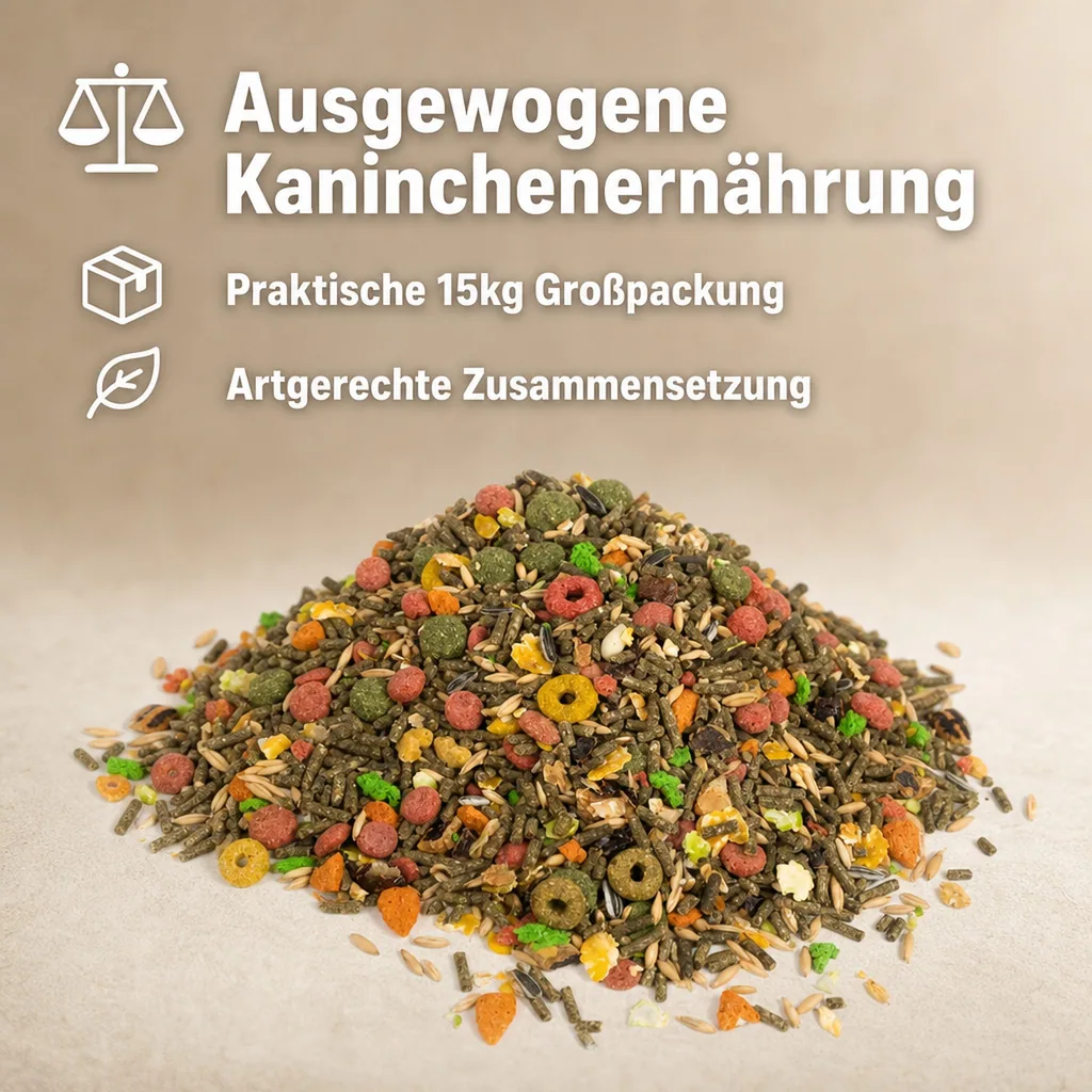 Kaninchenfutter 15kg, Kaninchen Mix, Alleinfutter