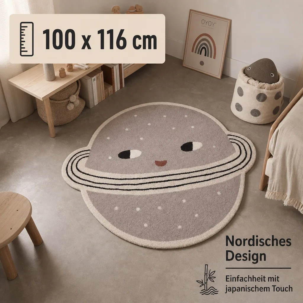 OYOY Kinderteppich Planet