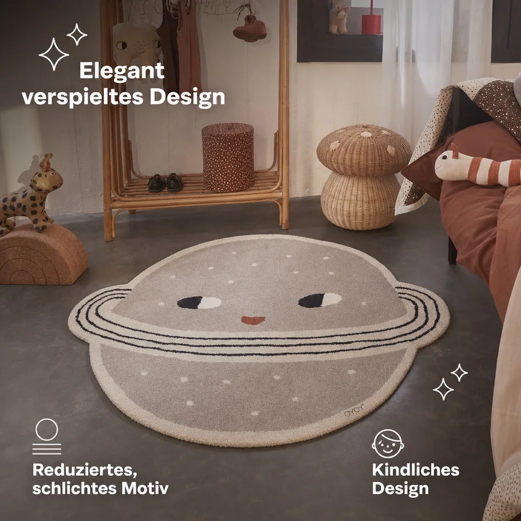 OYOY Kinderteppich Planet