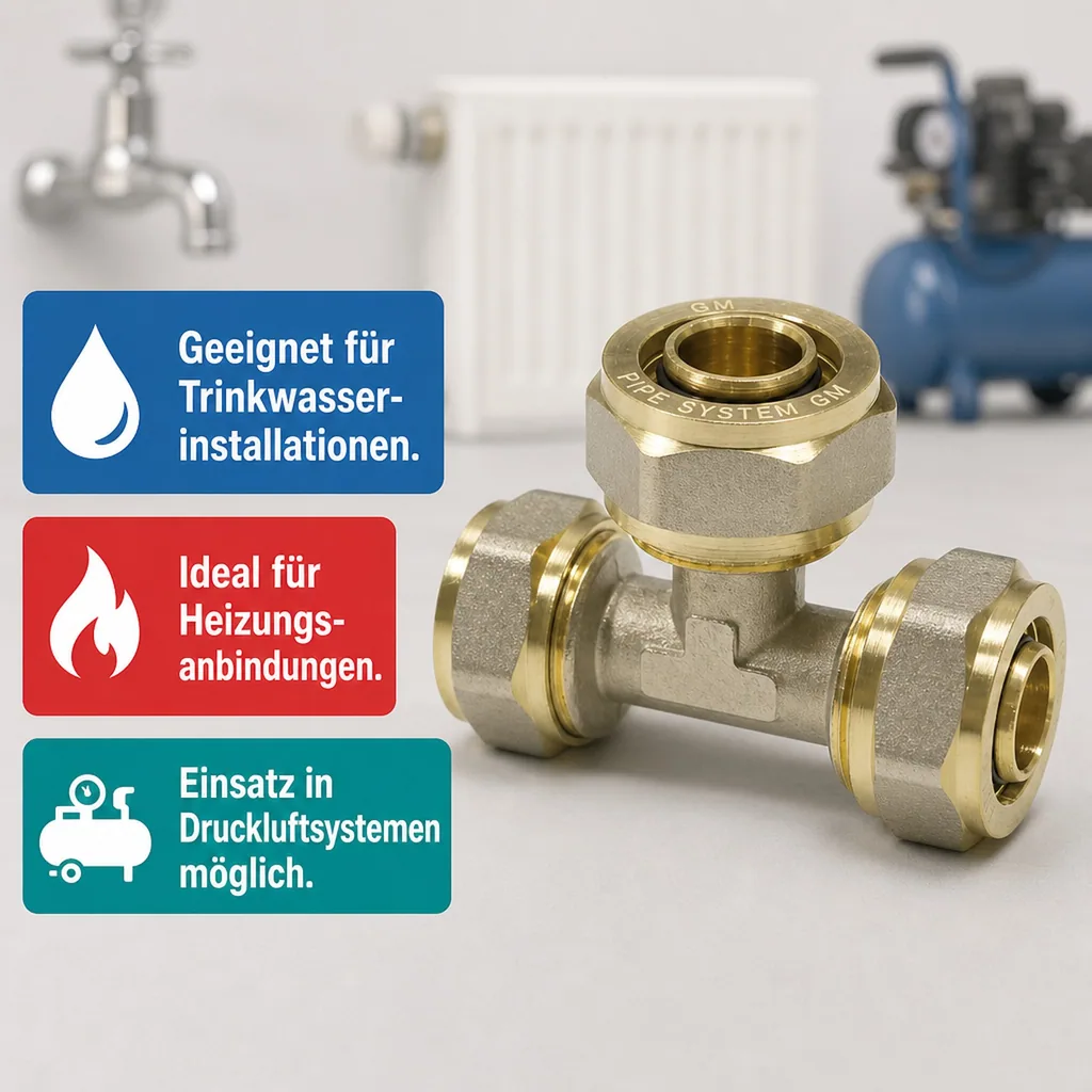 Schraubfitting T-Stück, Reduziert, Rohrverbinder