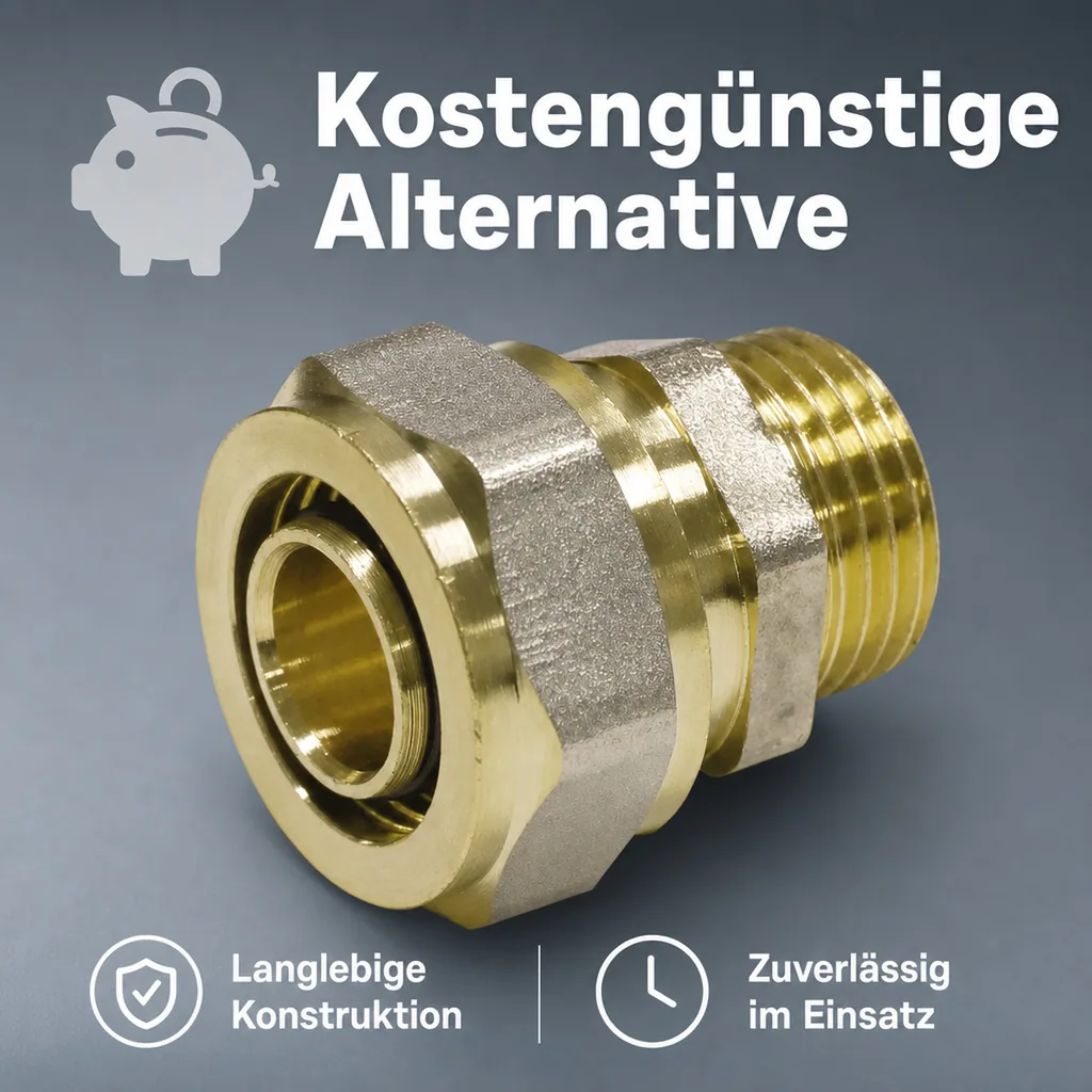Schraubfitting, Kupplung 16mm, Fitting 3/4 Zoll AG, Verbundrohr Fitting