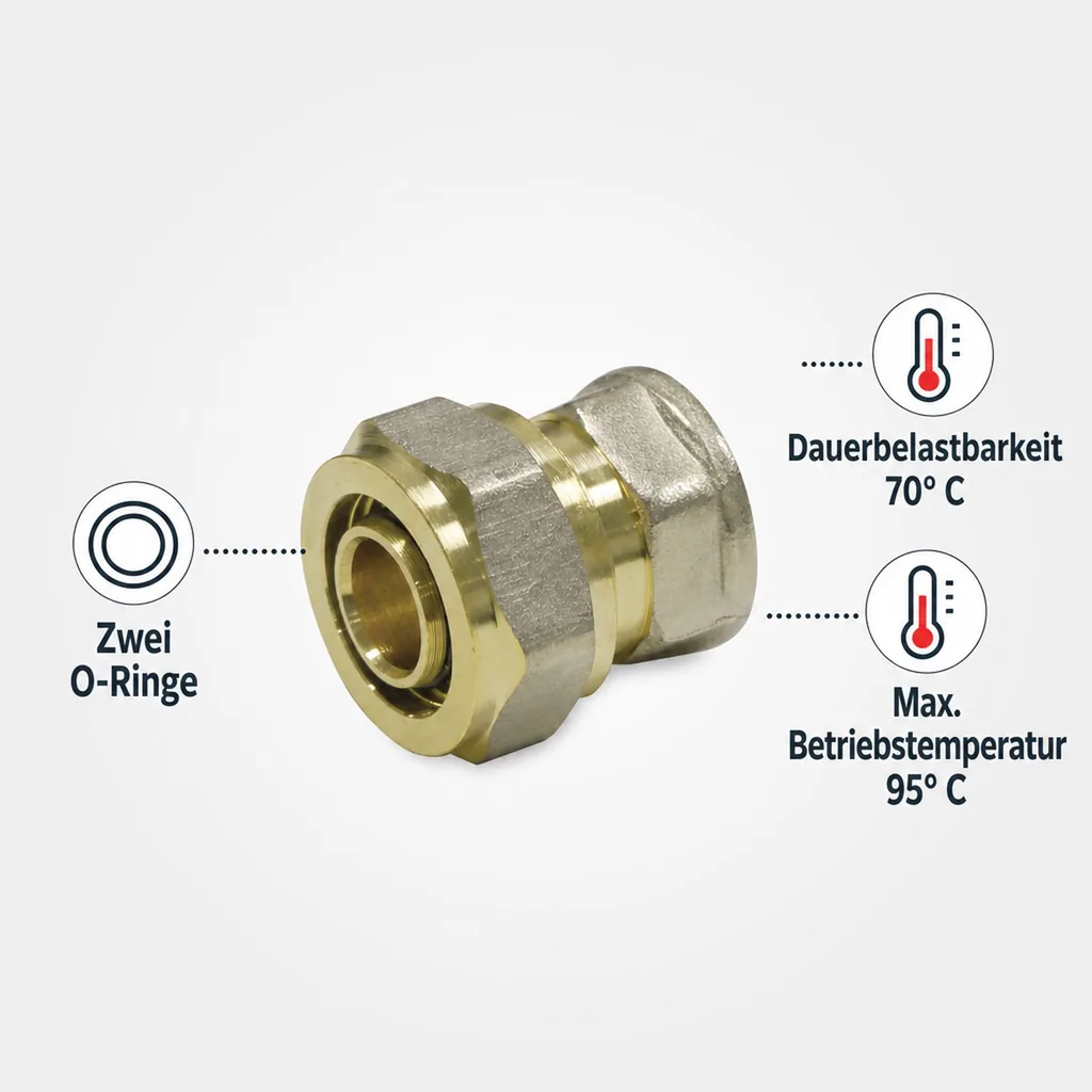 Schraubfitting Kupplung 32 x 3 - 3/4" IG