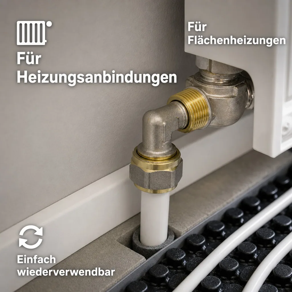 16mm Fitting, Winkel, Schraubfitting, 3/4 Zoll AG, für Verbundrohr