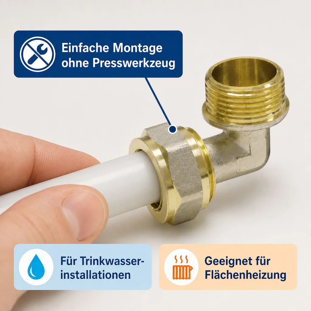 Schraubfitting Winkel 20 x 2 - 3/4" AG