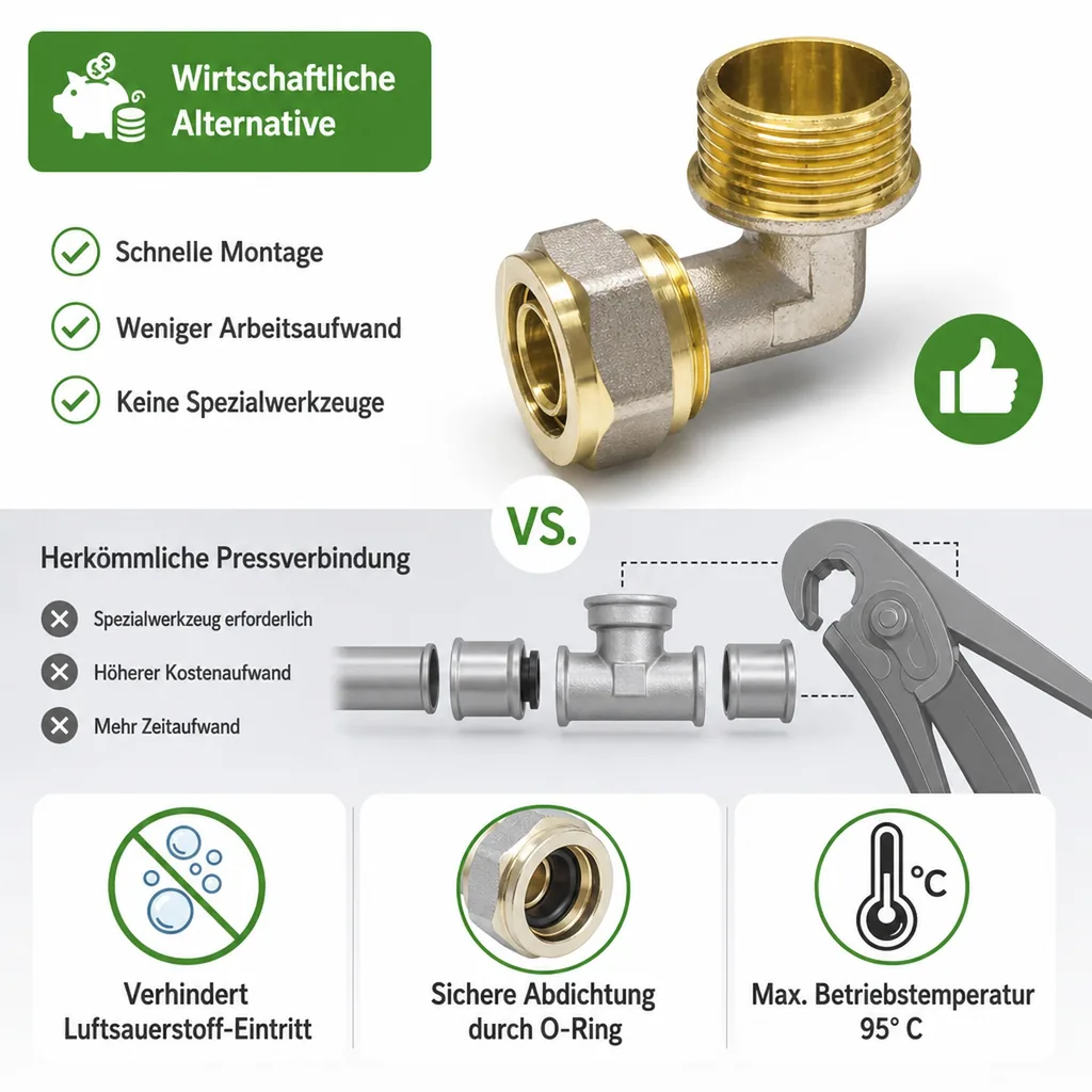 Schraubfitting Winkel 26 x 3 - 1" AG