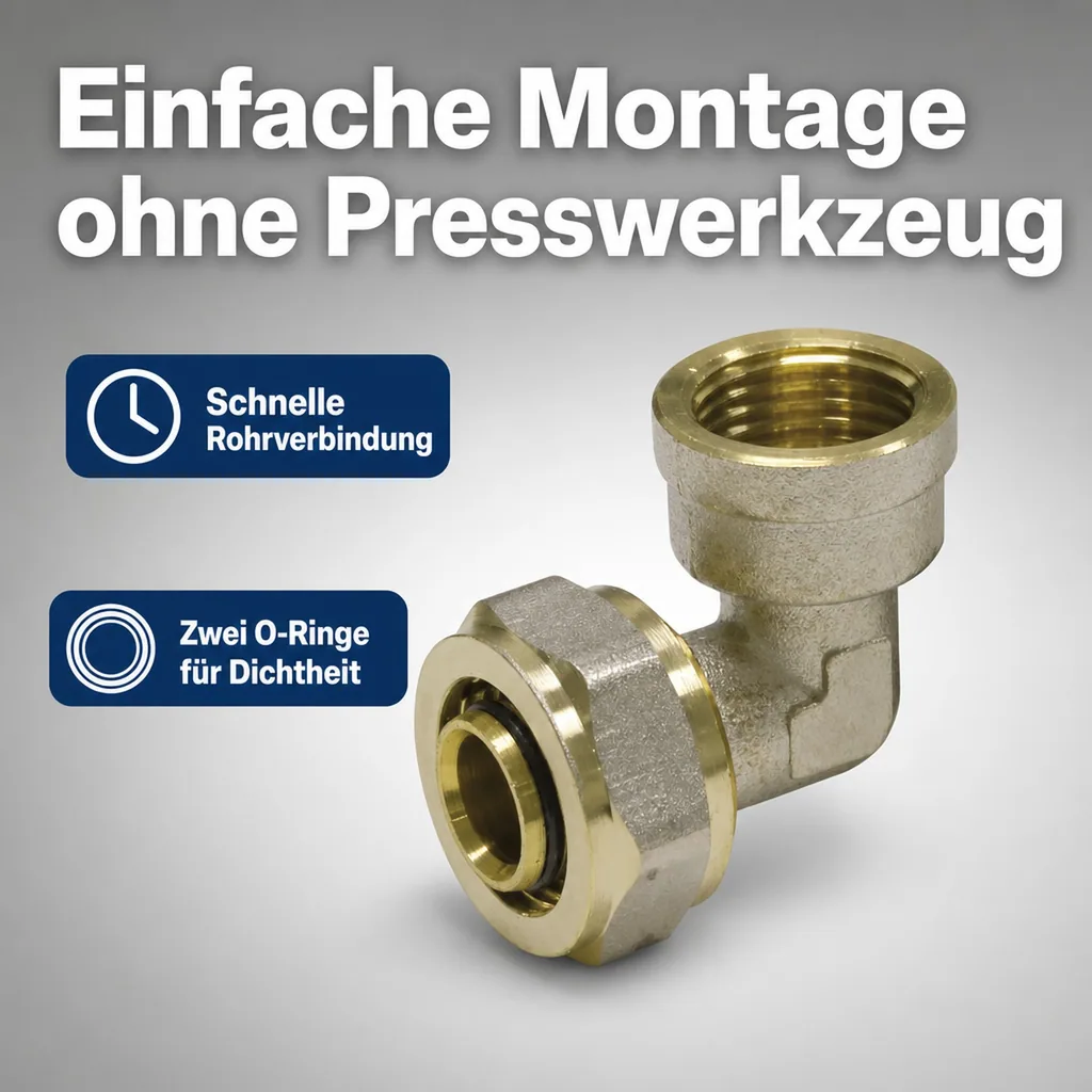 Schraubfitting Winkel 20 x 2 - 1/2" IG