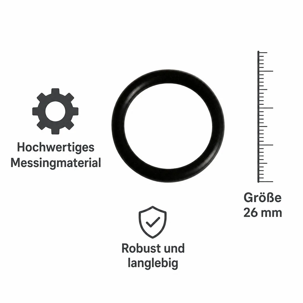 DVGW Fitting, 26mm Schraubfitting, O-Ring, Rohrverbinder
