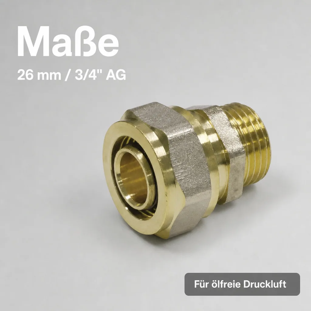 Schraubfitting Kupplung 26 x 3 - 3/4" AG