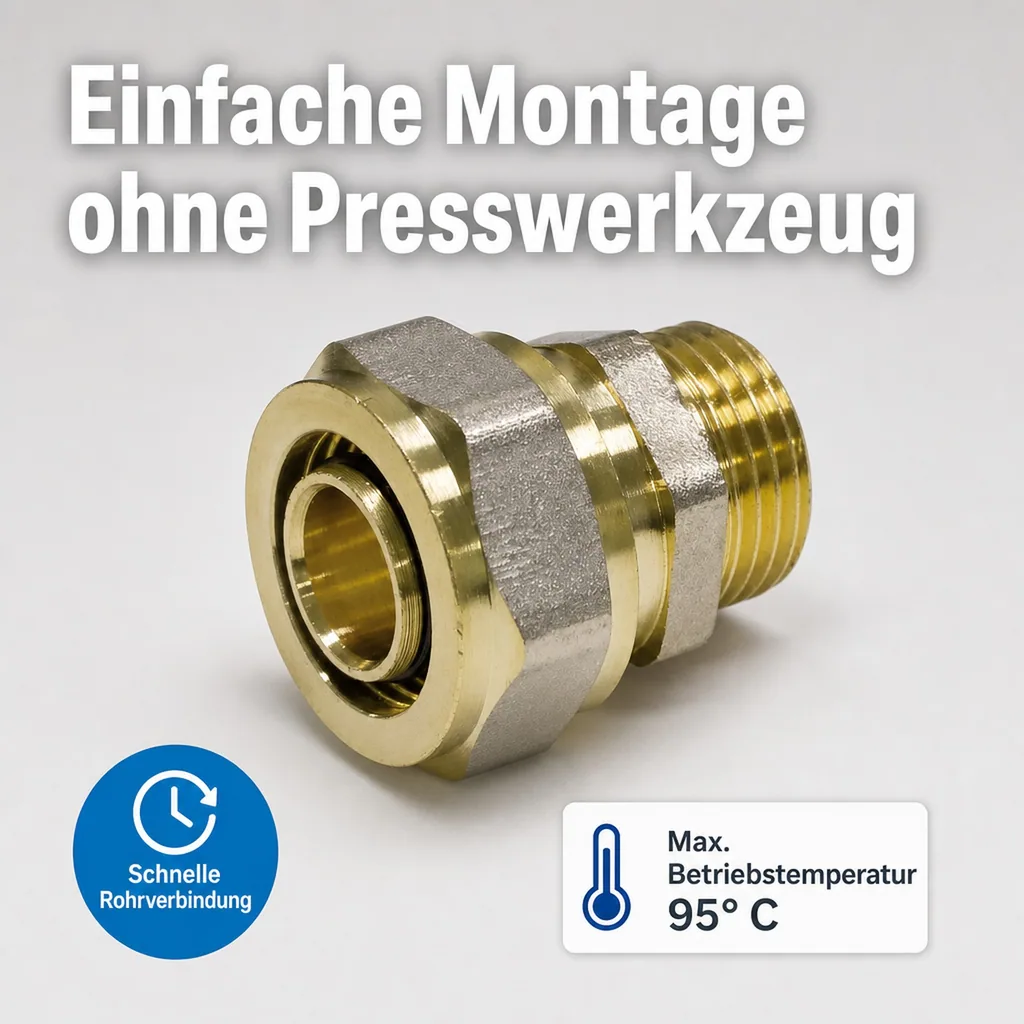 Schraubfitting Kupplung 26 x 3 - 3/4" AG