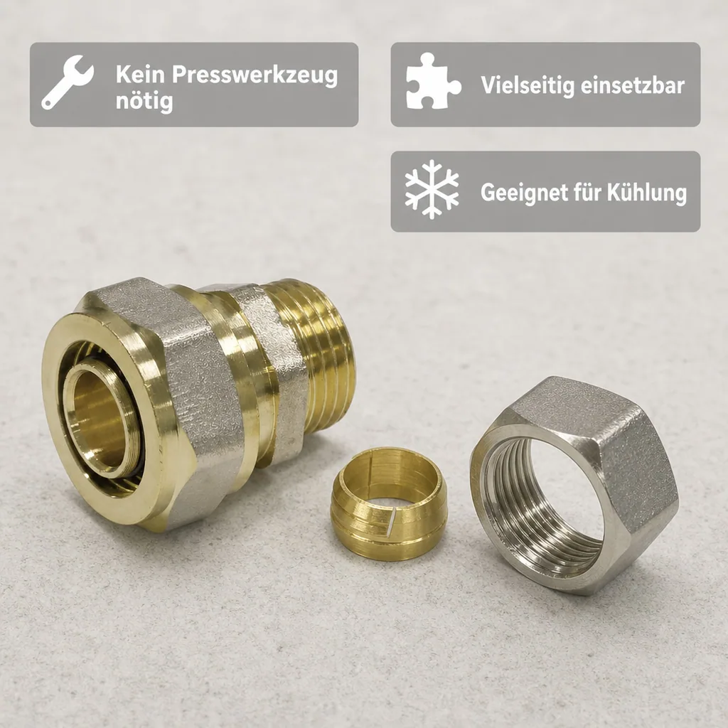 Schraubfitting, Kupplung 26 mm, 1 Zoll AG