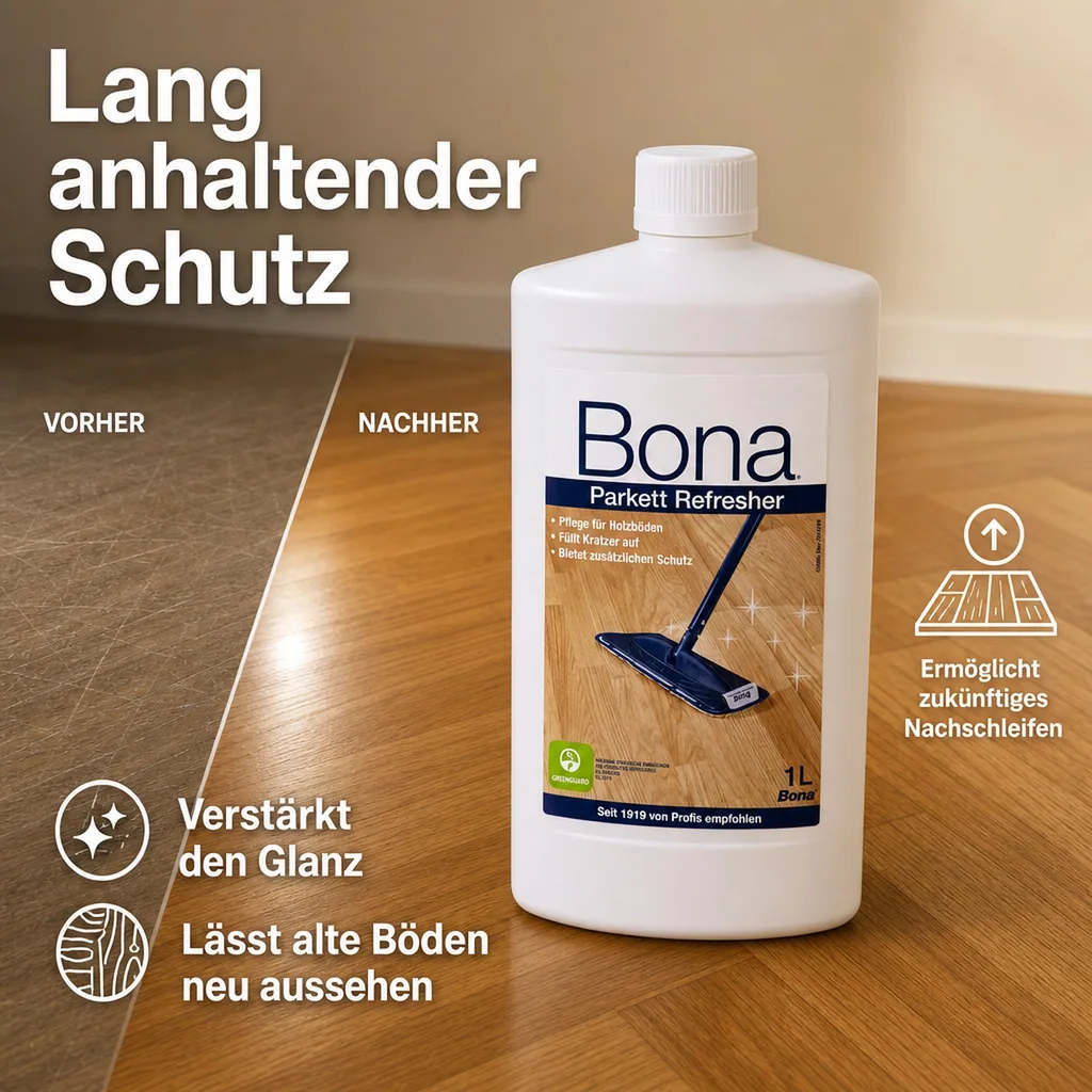 BONA Parkett Refresher 1 Liter für Holzböden Wood Floor Refresher