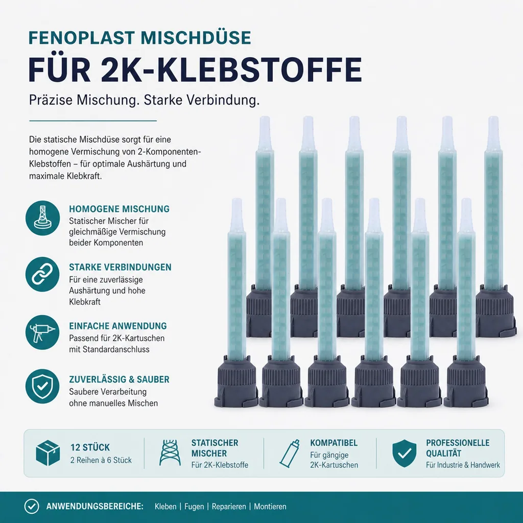 FENOPLAST Mischdüse 12 Stück für  Doppelkartuschen