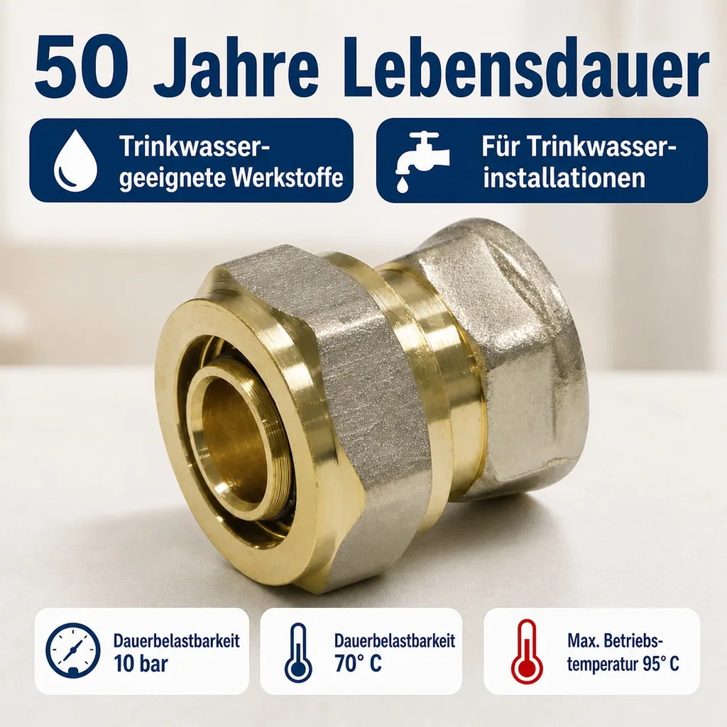 Schraubfitting Kupplung 20 x 2 - 3/4" IG