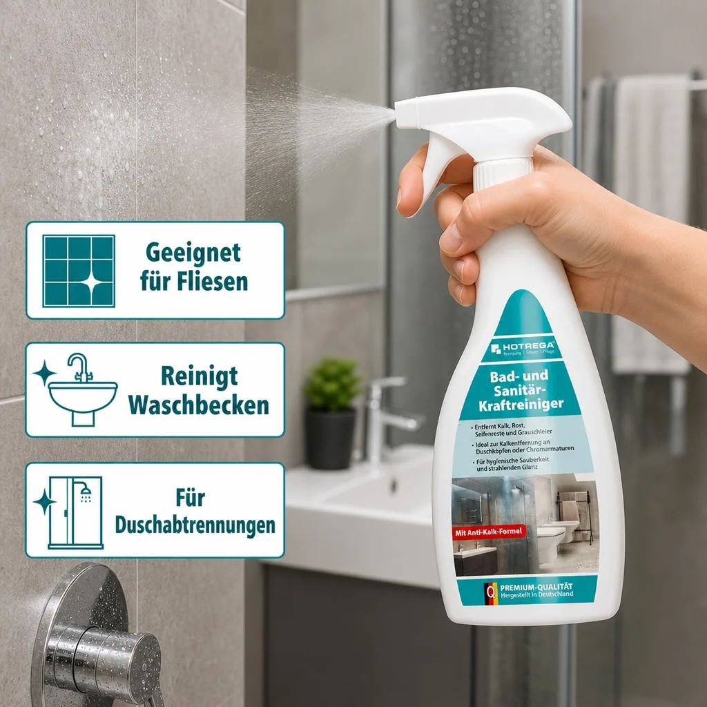 HOTREGA Bad und Sanitär Kraftreiniger 500ml Sprühflasche