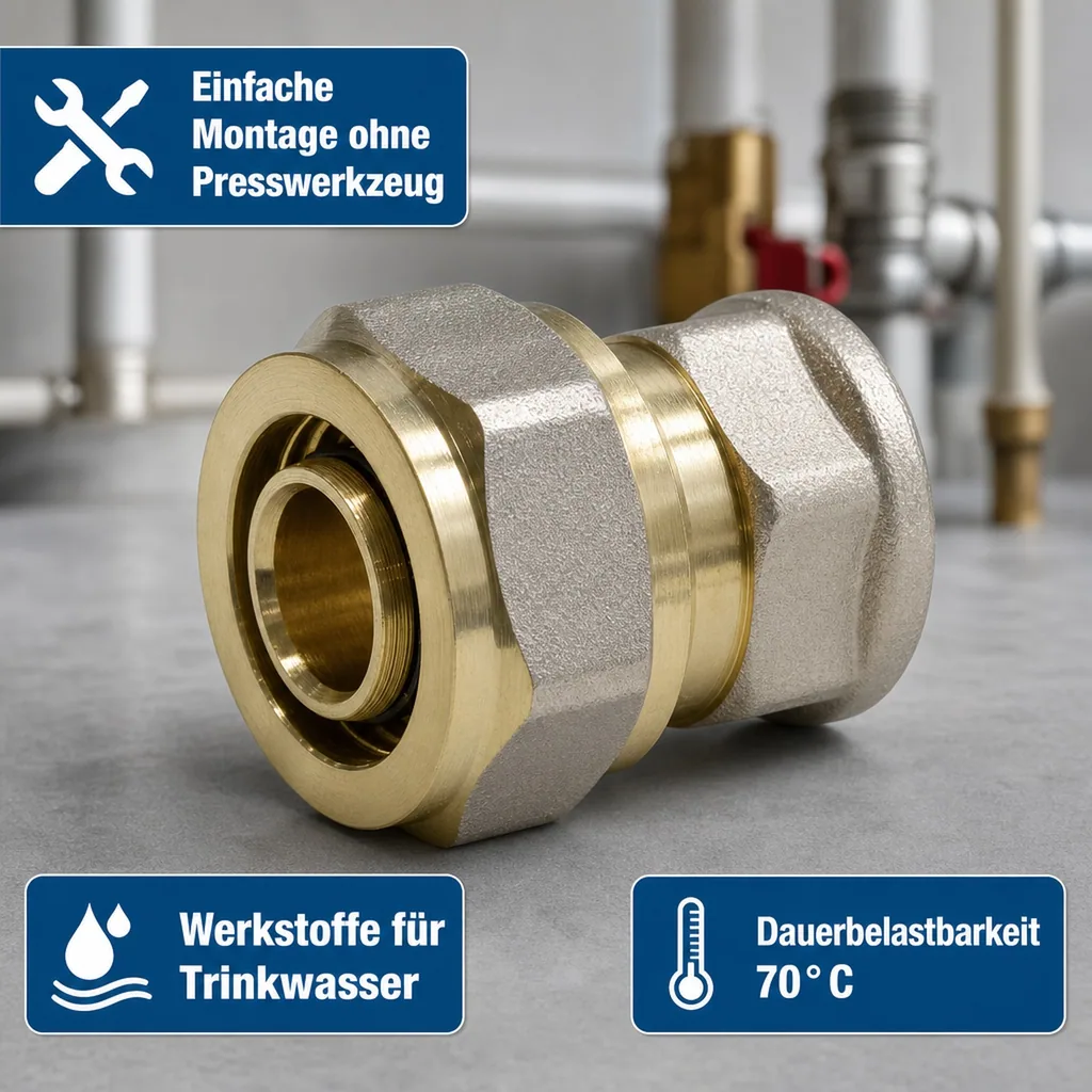 Schraubfitting Kupplung 20 x 2 - 1" IG