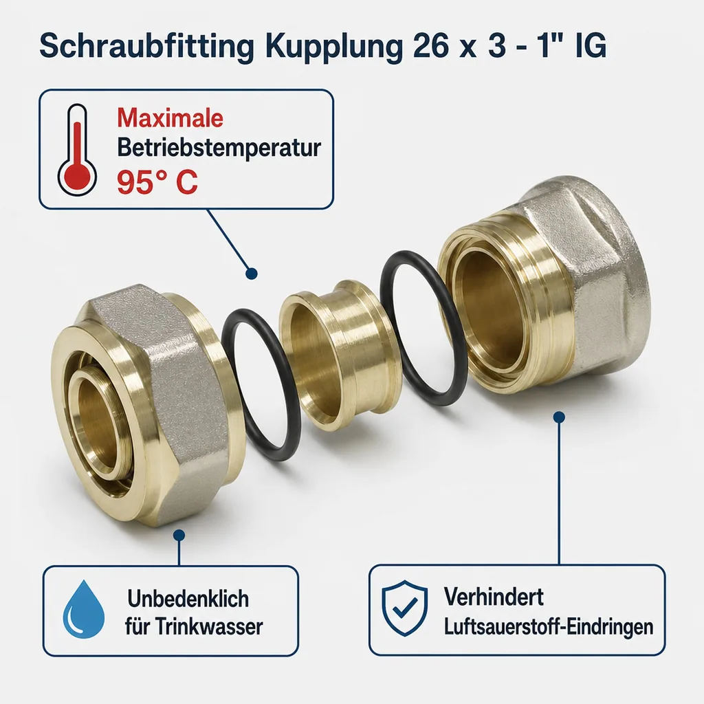 Schraubfitting Kupplung 26 x 3 - 1" IG