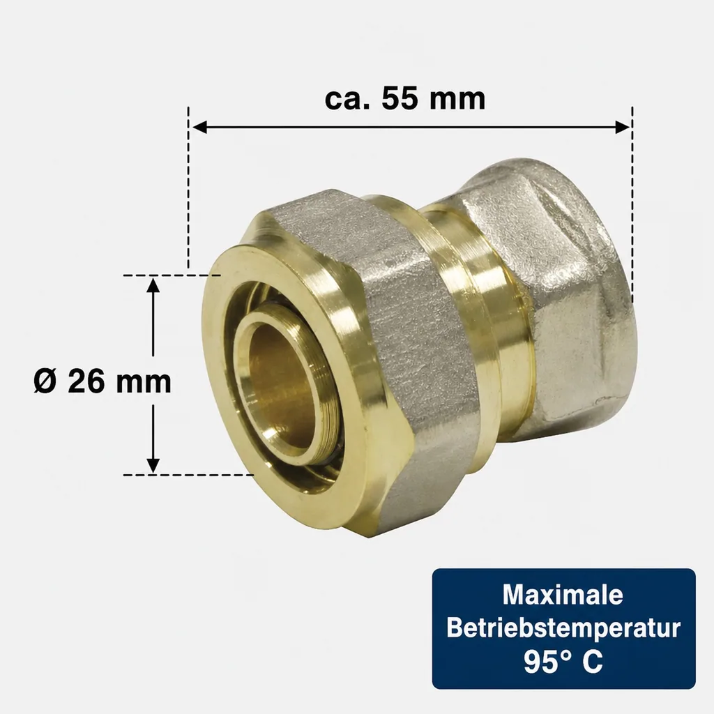Schraubfitting Kupplung 26 x 3 - 1" IG