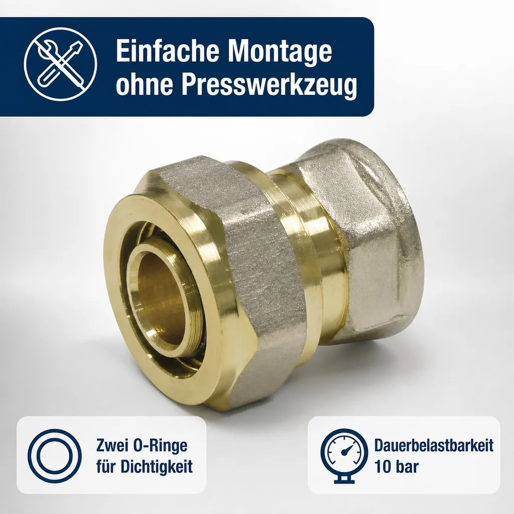 Schraubfitting Kupplung 26 x 3 - 3/4" IG