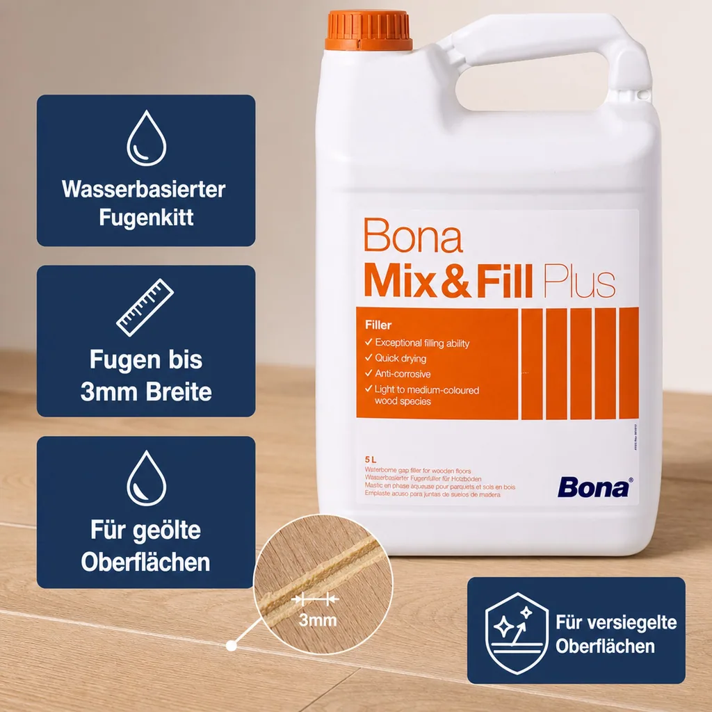 BONA Mix & Fill Plus 5 Liter wasserbasierter Fugenkitt