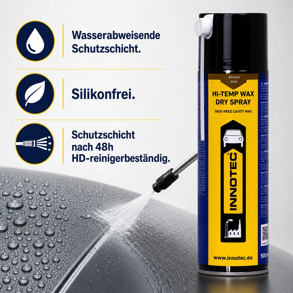 INNOTEC Hi Temp Wax DRY SPRAY Sprühdose 500ml braun