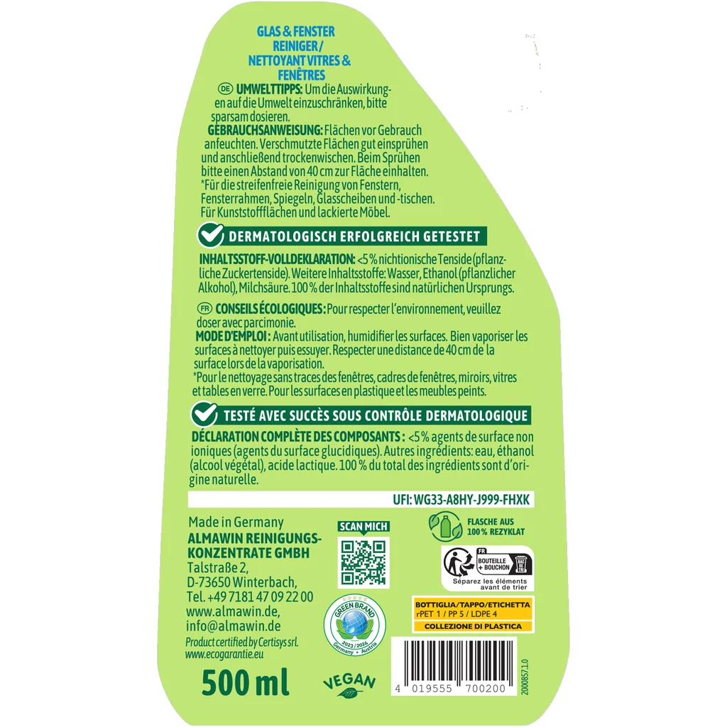 ALMAWIN Glas- und Fensterreiniger 500 ml
