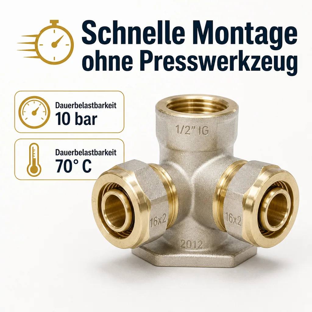 Schraubfitting Wandwinkel V- 90° 16 x 2 - 1/2" IG - 16 x 2