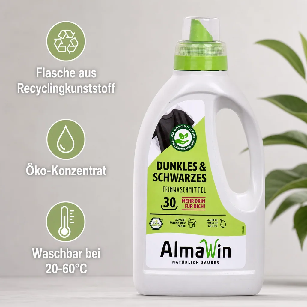 ALMAWIN Waschmittel für Dunkles und Schwarzes 750 ml