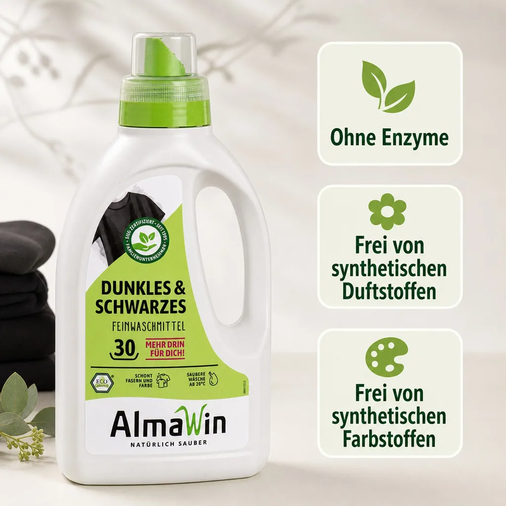 ALMAWIN Waschmittel für Dunkles und Schwarzes 750 ml