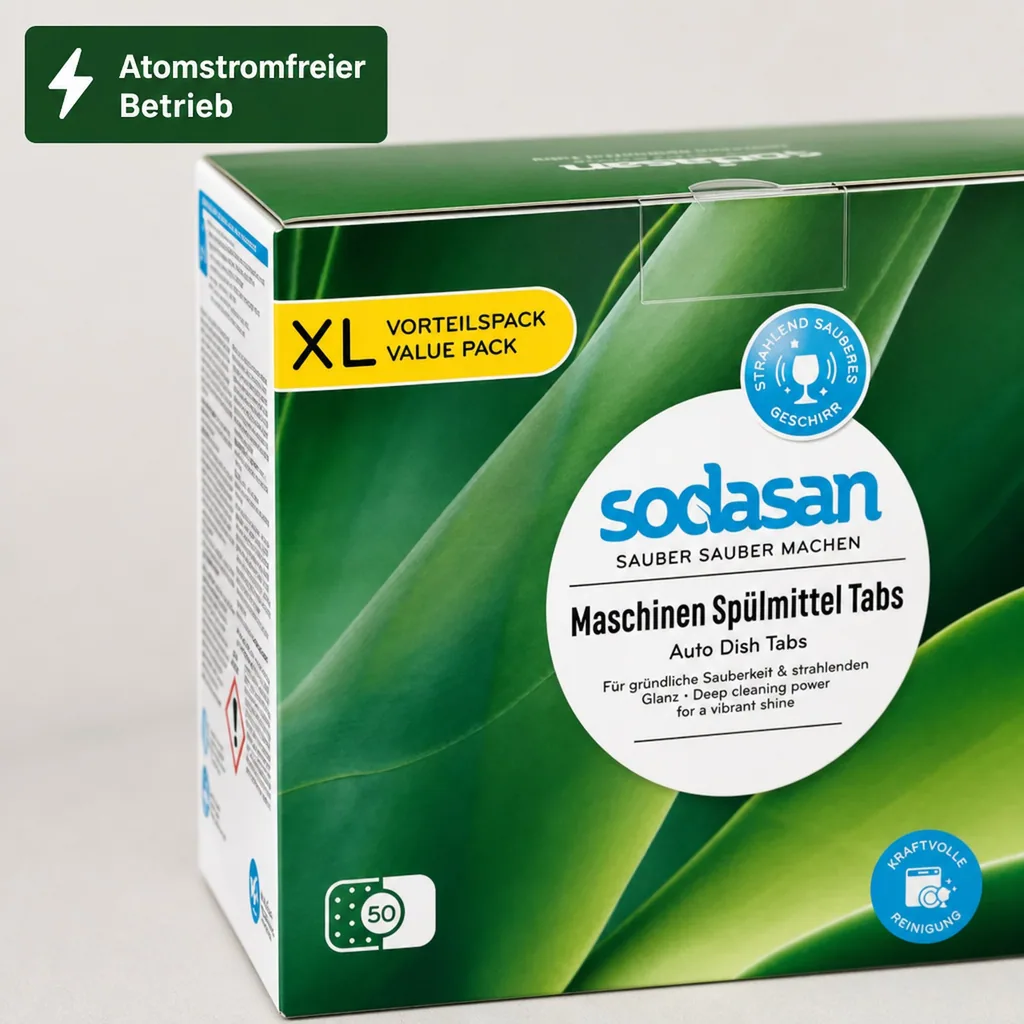 SODASAN Maschinenspülmittel Tabs XL 50 Stück Vorteilspackung
