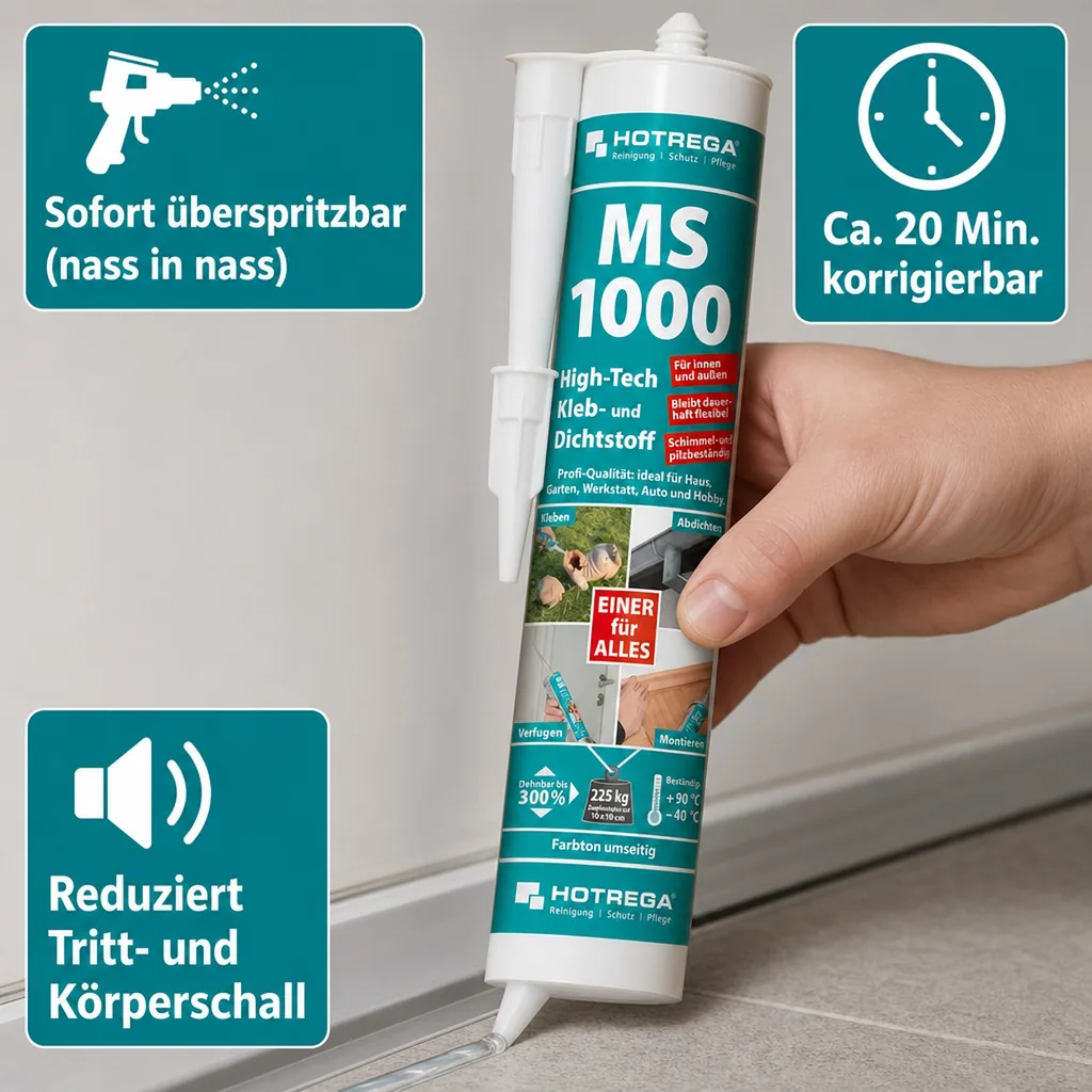 HOTREGA MS 1000 High Tech Kleb- und Dichtstoff 290ml transparent-kristallklar