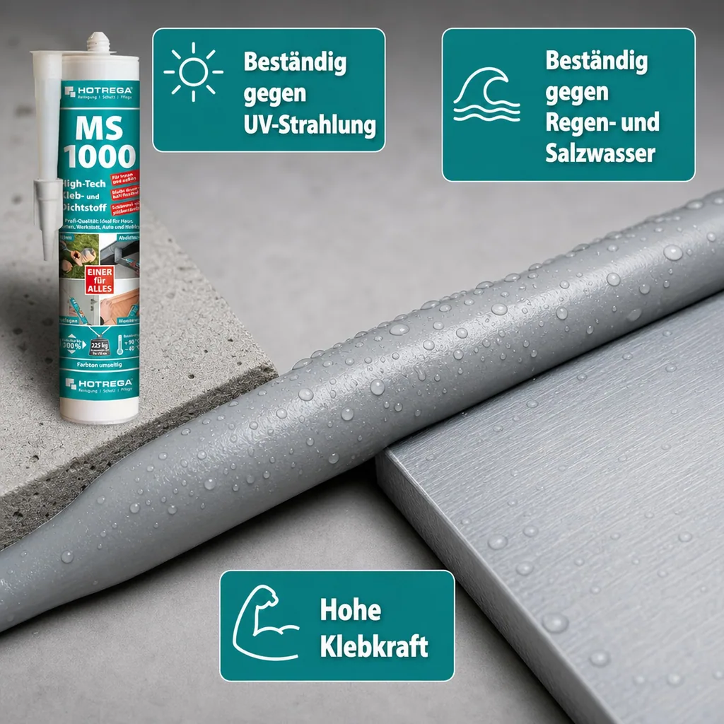 HOTREGA MS 1000 High Tech Kleb- und Dichtstoff 290ml grau