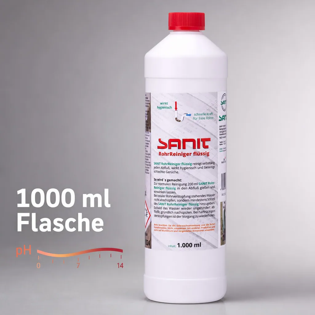 SANIT Rohr Reiniger flüssig 1000 ml Flasche
