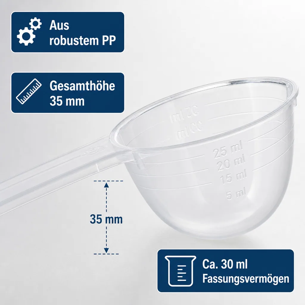 SONETT Messlöffel / Dosierlöffel 25 ml in 5 ml Teilung