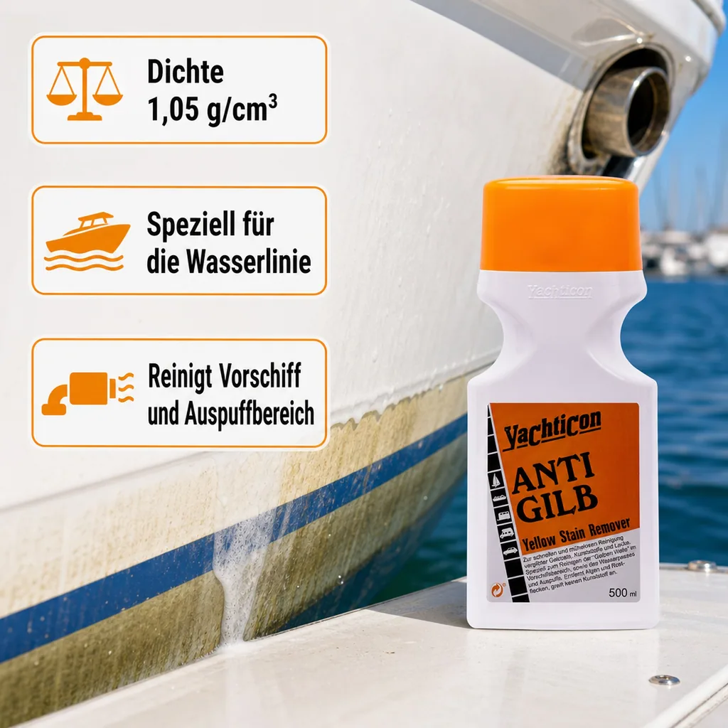 YACHTICON Anti Gilb 500ml zum Entfernen von gelblichem Algenbefall