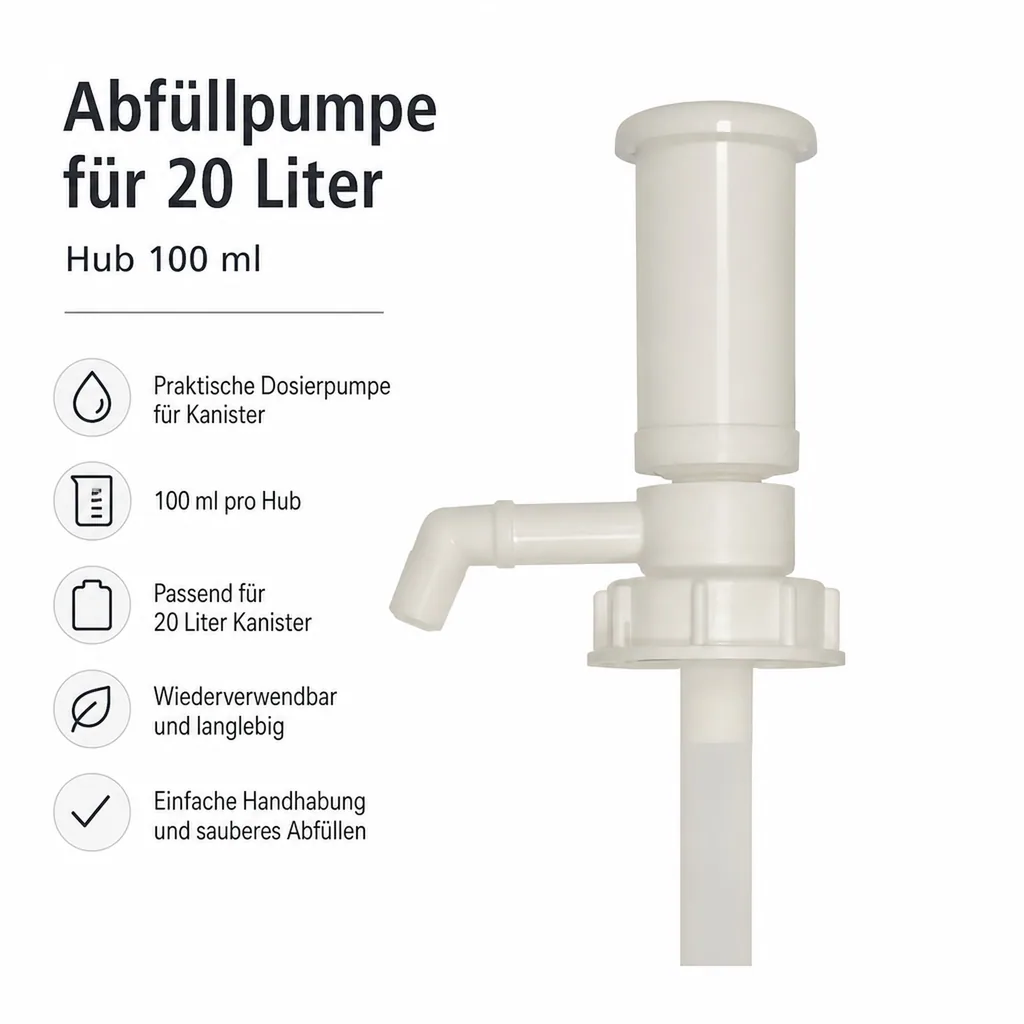 SONETT Abfüllpumpe für 20 Liter Hub 100 ml Dosierpumpe