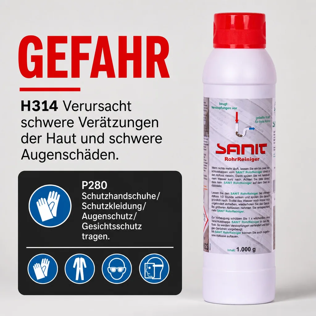 SANIT Rohr Reiniger Pulver 1000 g Dose Granulat