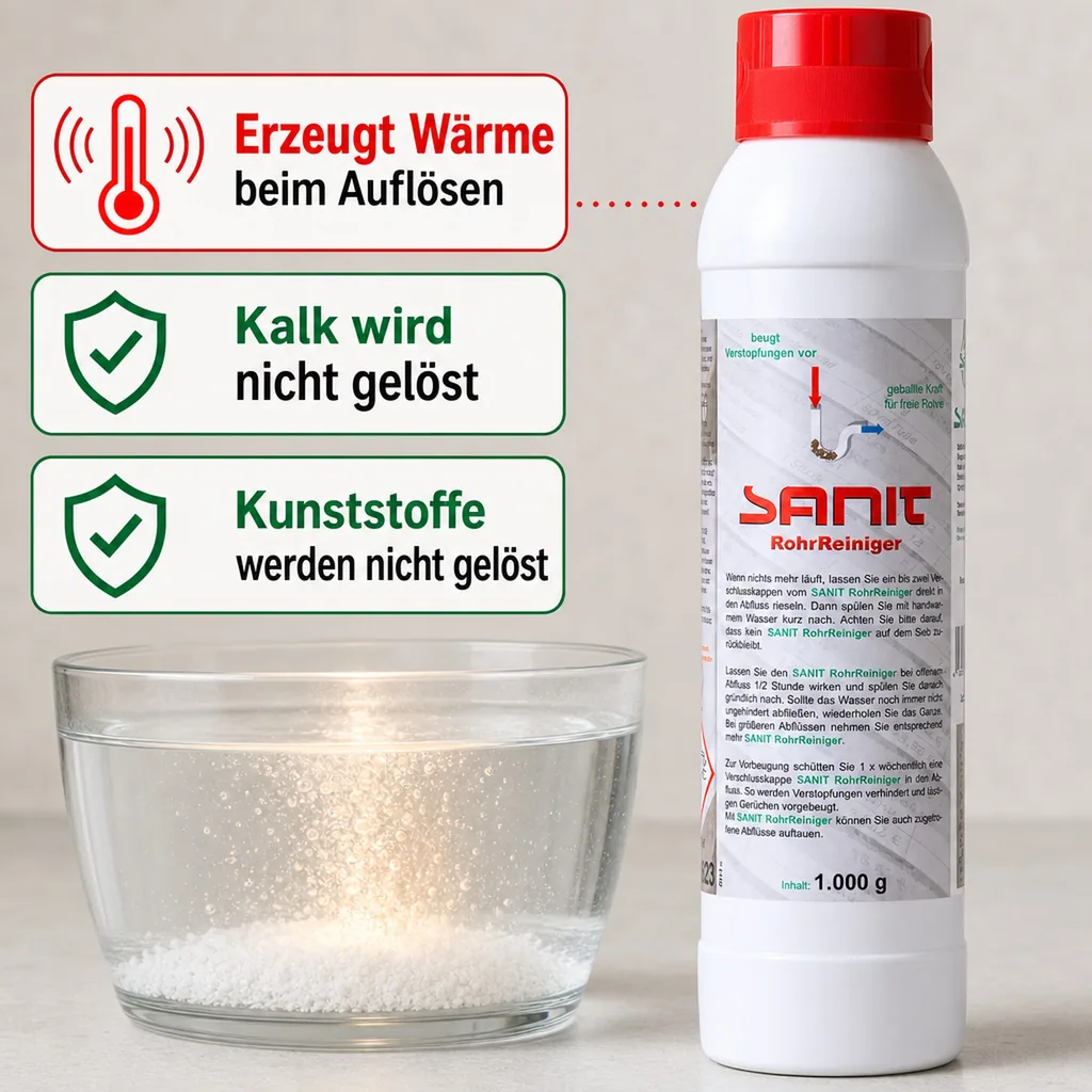 SANIT Rohr Reiniger Pulver 1000 g Dose Granulat