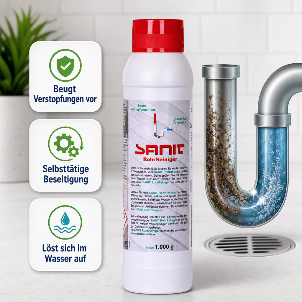 SANIT Rohr Reiniger Pulver 1000 g Dose Granulat